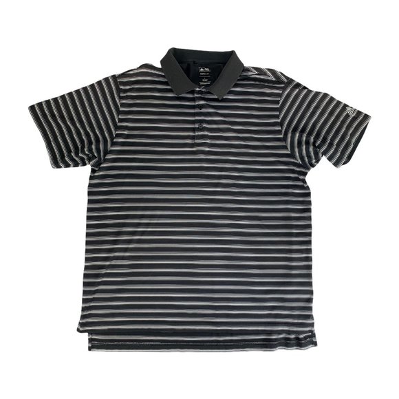 adidas Other - Adidas Climate Large Black Golf Polo Shirt Stripe